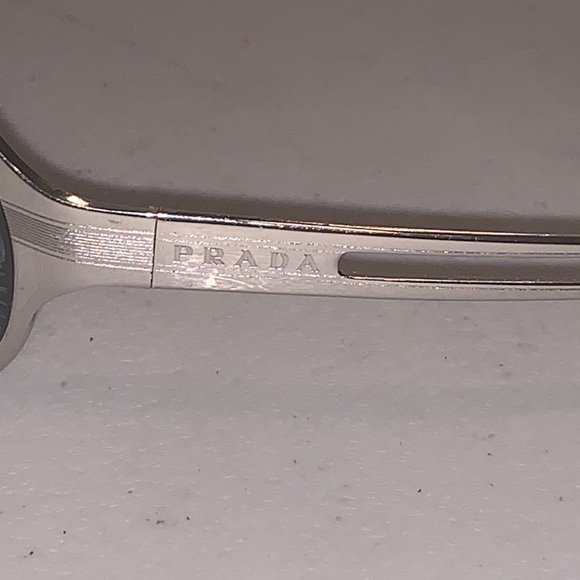 Prada Gunmetal Men’s Aviator Sunglasses - Style OPR 60FS - Picture 3 of 5
